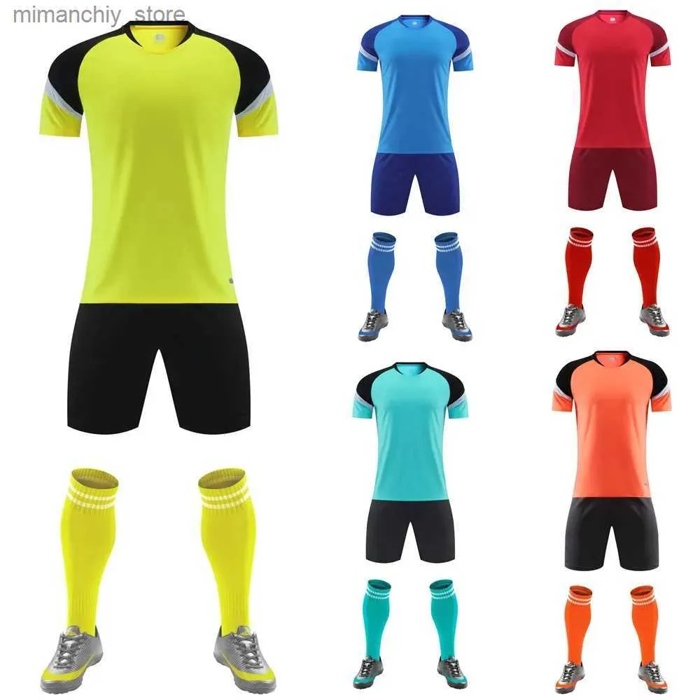 Colecionável 2023 Jerseys de futebol de alta qualidade em branco futebol curto seve shorts crianças mulheres homens esporte camiseta diy número personalização q231118