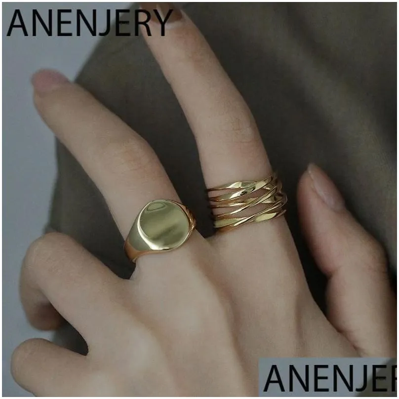 Band Ringe Mode Irregar Runde Kreis Geometrische Ring Gold Silber Farbe Offene Fingerringe Für Frauen Männer S-R715 Drop Lieferung J Dhgarden OT8G3