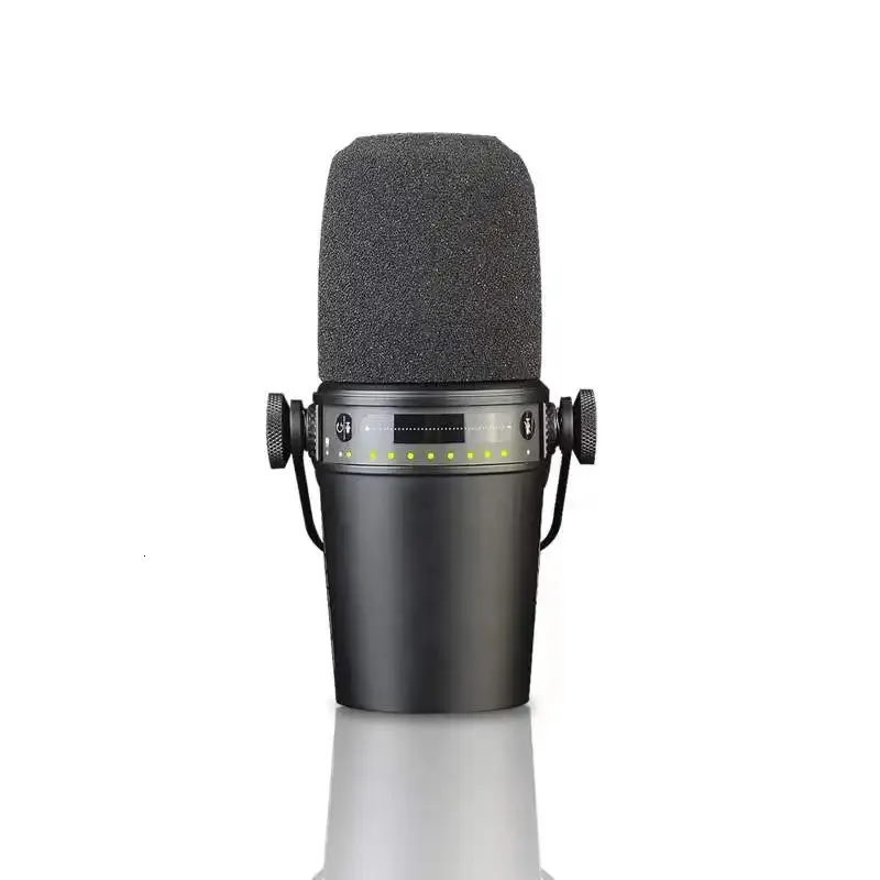 Cuffie Auricolari MV7 Microfono Podcast dinamico professionale Smartphone Computer Microfono cablato live per Podcasting Registrazione Streaming Gaming 231117