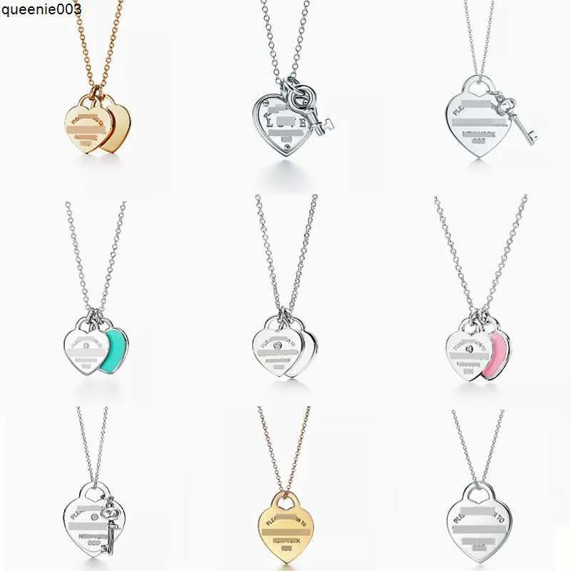 Pendant Necklaces New Designer Love Heart-shaped for Gold Sier S Earrings Wedding Engagement Gifts Fashion Series Jewelry