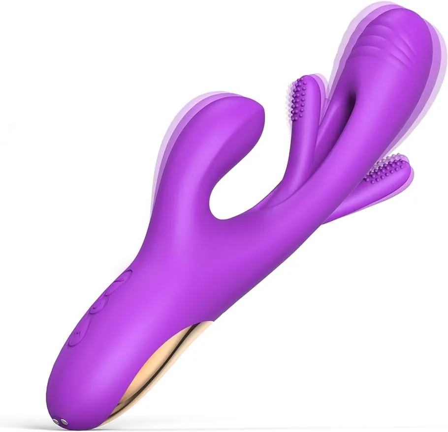 sex toys vibrator dildo G Spot Rabbit with 7 Vibration 7 Flapping Modes, Waterproof Clitoralis Vibrator for Clit Nipple Anal Stimulation,