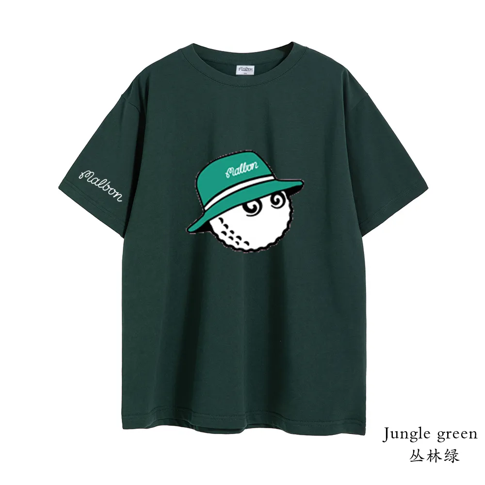 Men's Tshirts Malbon Golf Tshirt Men Women 2023 Summer Cotton Top Bucket Hat Short Sleeve Fashion Couple Loose Clothing 230418