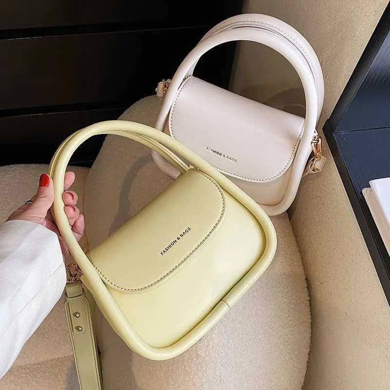 Omuz çantaları kadın omuz çantası 2023 pu deri çanta ve çanta dişi alışveriş moda gündelik düz renk basit harf basit mektup baskı kare çanta