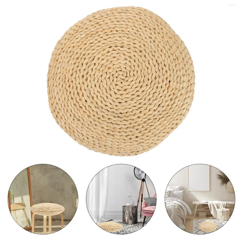 Pillow Round Pouf Vintage Pillows Woven Straw Chair Tatami Natural Yoga Mat Seat Floor