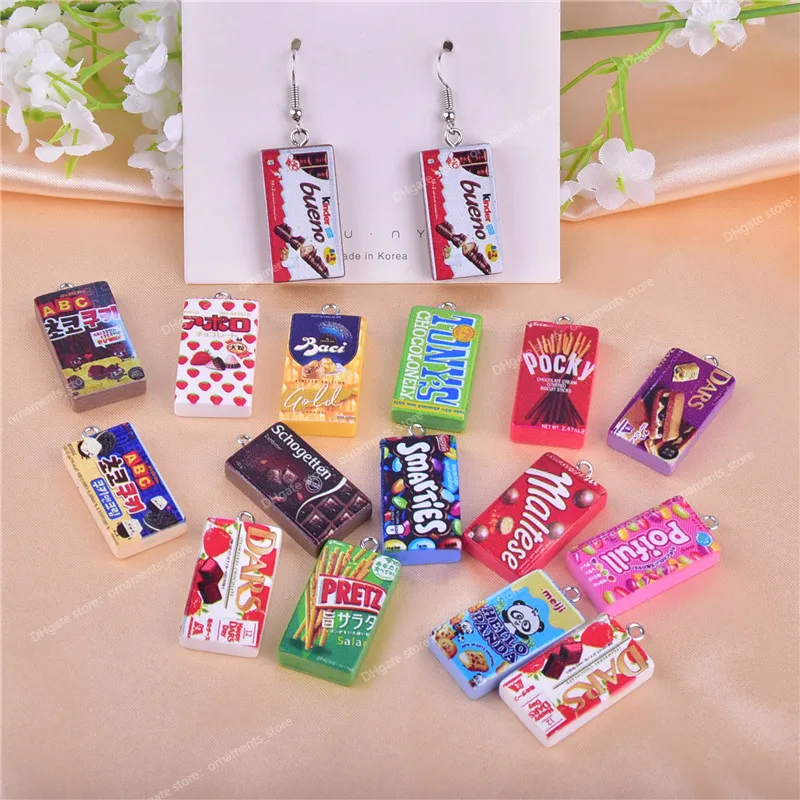 10pcs/30pcs/pack chocolate cookies Resin Charms Earring Bracelet DIY Jewelry Making Fashion JewelryCharms diy charms jewelry making