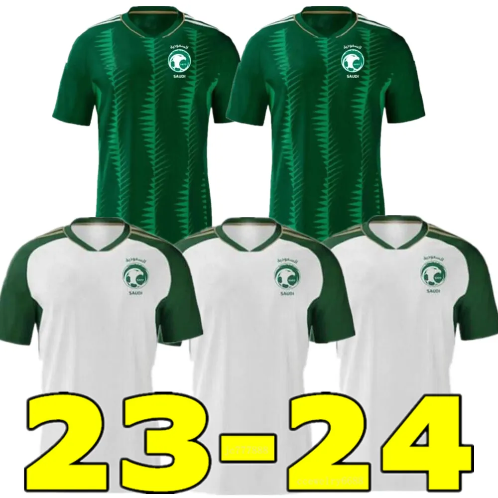 2023 2024 Saudyjskie koszulki piłkarskie narodowe domy na wyjeździe 23-24 Salem al Dawsari Saleh al Shehri Abdulaziz Al Bishi Abdulraman Ghareeb Football Shirt