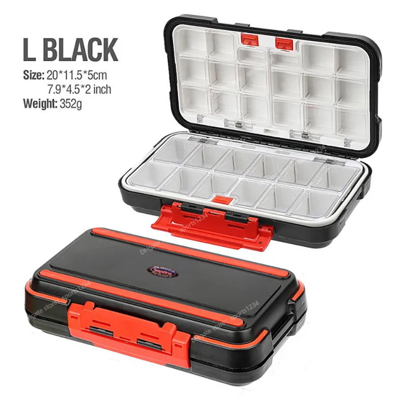 Fishing Tackle Boxes Portable Multifunctional Bait Accessory Double Sided  Outdoor Gear Accessories Storage Case with Handle Waterproof Buckle Tool  Kit S 