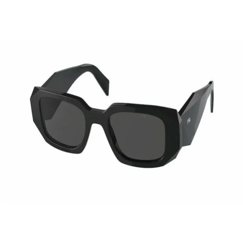 Óculos de sol de luxo PR 17WS Black Grey Woman Polaroid Lens Designer feminino Men Goggle óculos sênior para mulheres Óculos quadro de metal vintage com caixa