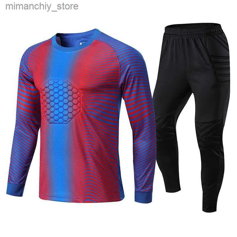 Uniforme de gardien de but de football pour hommes à collectionner, uniforme d'entraînement pour enfants, maillot de football, vêtements en polyester, ensembles d'uniformes de football Q231118