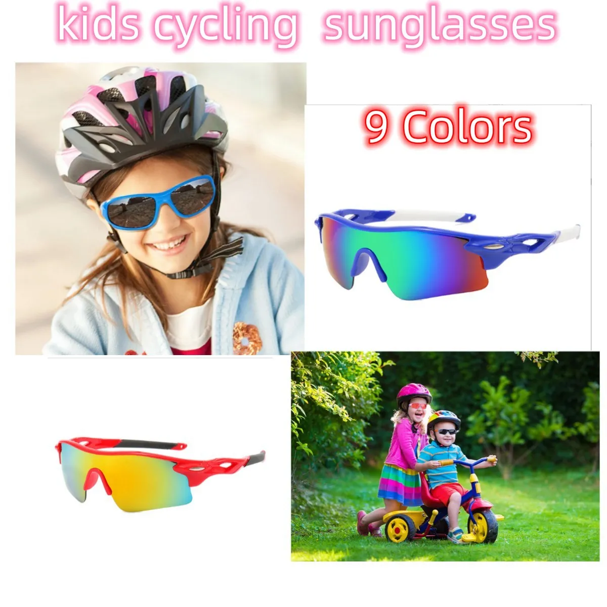 Coole Sonnenbrille Kinder Sonnenbrille Mädchen Kinder Fahrradbrille Jungen UV400 Linse Baby Sonnenbrille Niedliche Brillen Shades Fahrradbrille