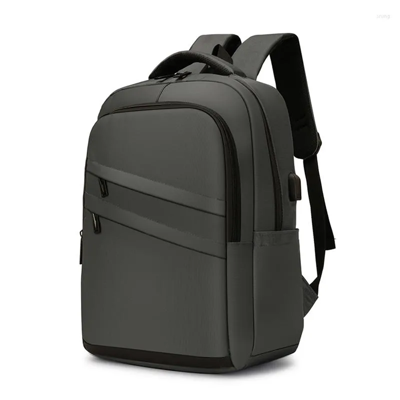 Backpack Men's Business USB Charging Rucksack For Laptop 15.6 Nylon High Quality Large Capacity Backbag Male