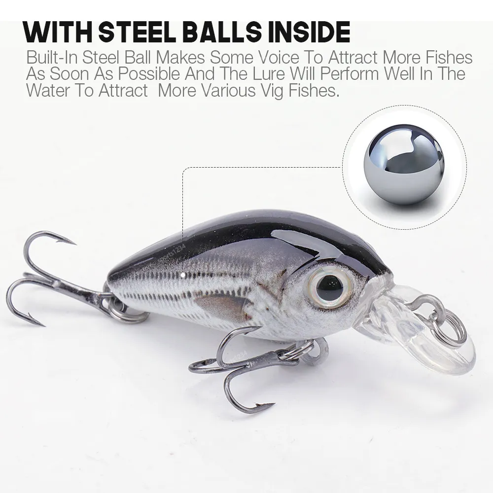 Mini Wobblers Pike Fishing Lure Set 36mm/3.6g Crankbait Minnow Micro Fishing  Lures With Tackle Box From Sports1234, $11.69