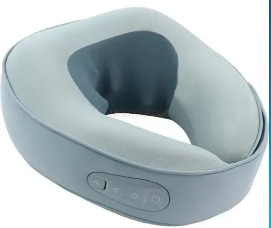 Massera nackkudde Massage Pillow Electric Massager Knådor Uppvärmning Inforerad Travel Airport Portable Cervical Relax Health Care 231117