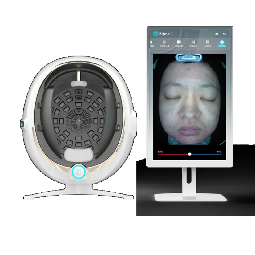 Andere schoonheidsapparatuur Dermatoscoop 8 Spectrum Huidanalyse Slimme spiegel Houten lamp Gezichtsscanner Huidanalyser Machine Spiegelhuidanalyse