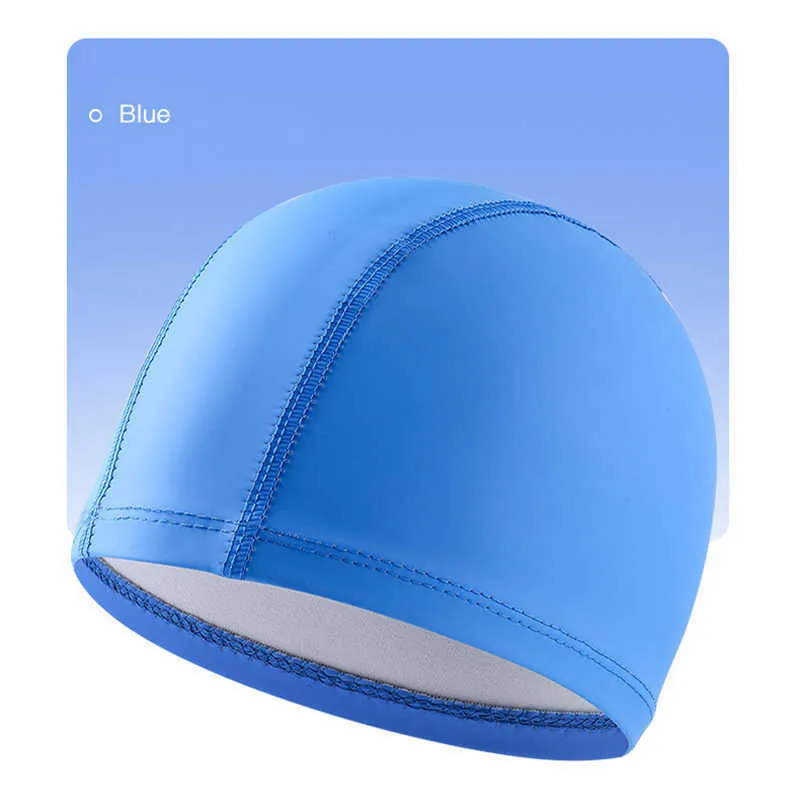 Bonnet de bain élastique imperméable en tissu PU pour hommes et