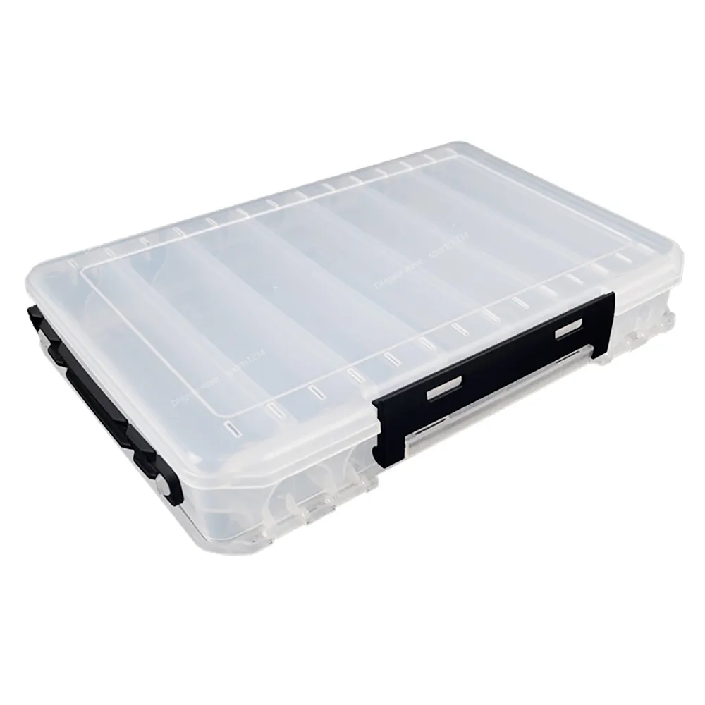 Double Sided Fishing Tackle Box With Lures, Hooks, And Accessories