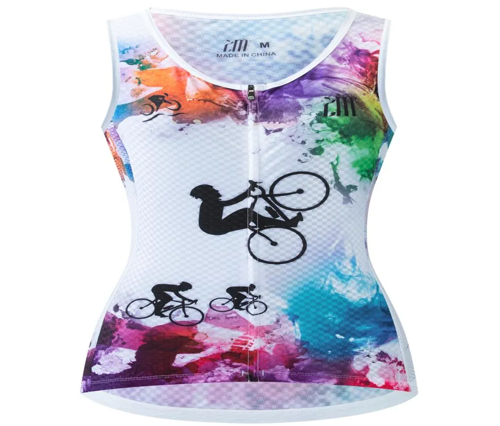 Maglia da ciclismo da donna senza maniche Gilet estivo 100 traspirante7322808