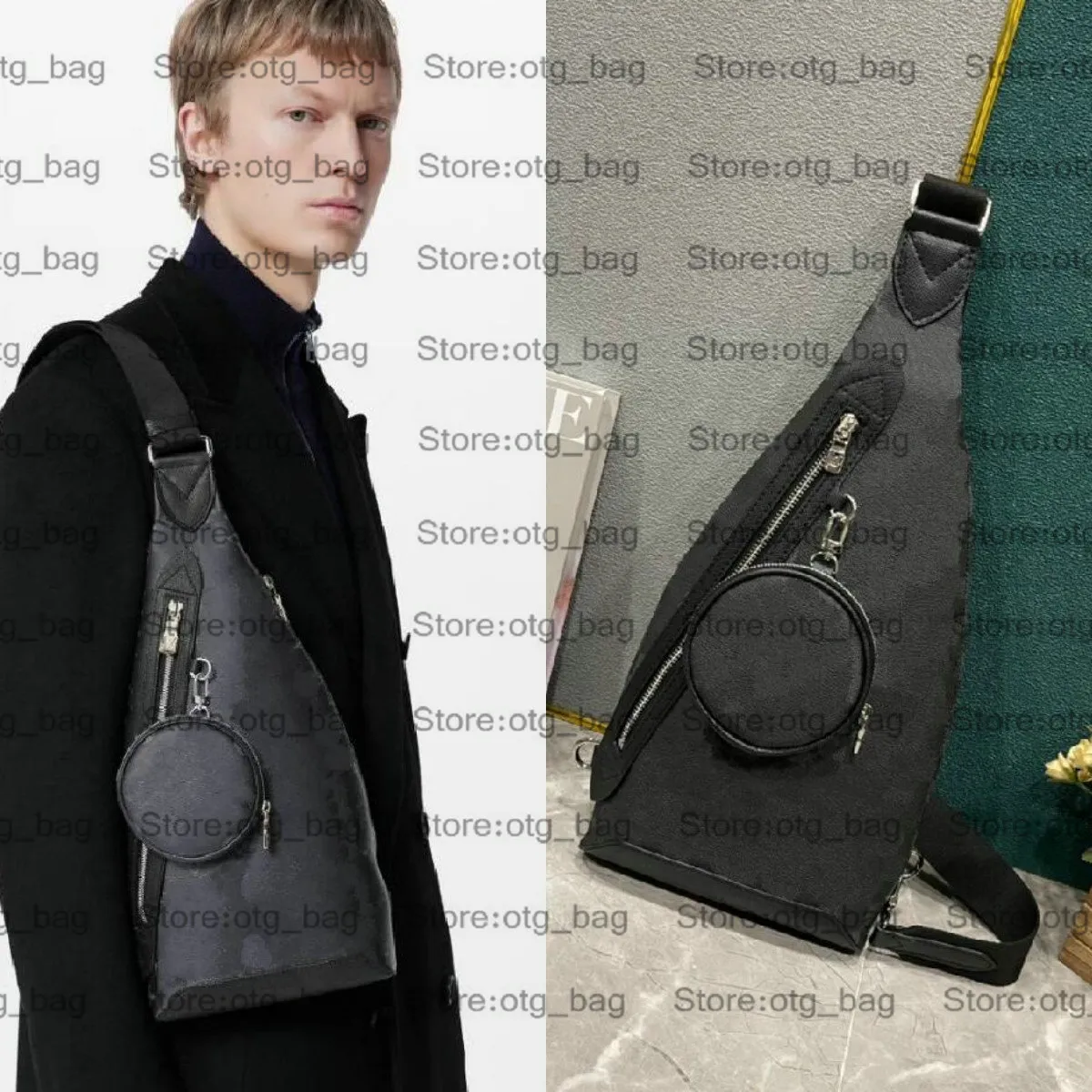 Duo Sling Bag Taigarama Herren Umhängetasche mit runder Geldbörse M30936 Seitliche Reißverschlusstasche Herren Luxurys Designer Umhängetaschen Cross Body 2023 Monogramme Tasche M30945