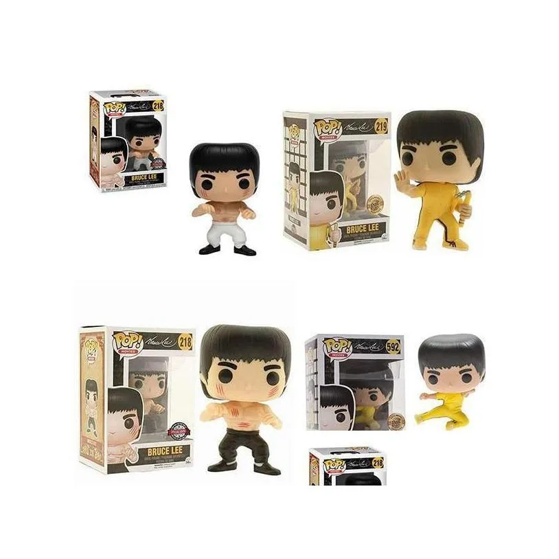 Action Toy Figures Funko Bruce Lee 218 219 Pvc Figure Collectible Model Toys Childrens Birthday Gift Drop Delivery Gifts Dhl8P