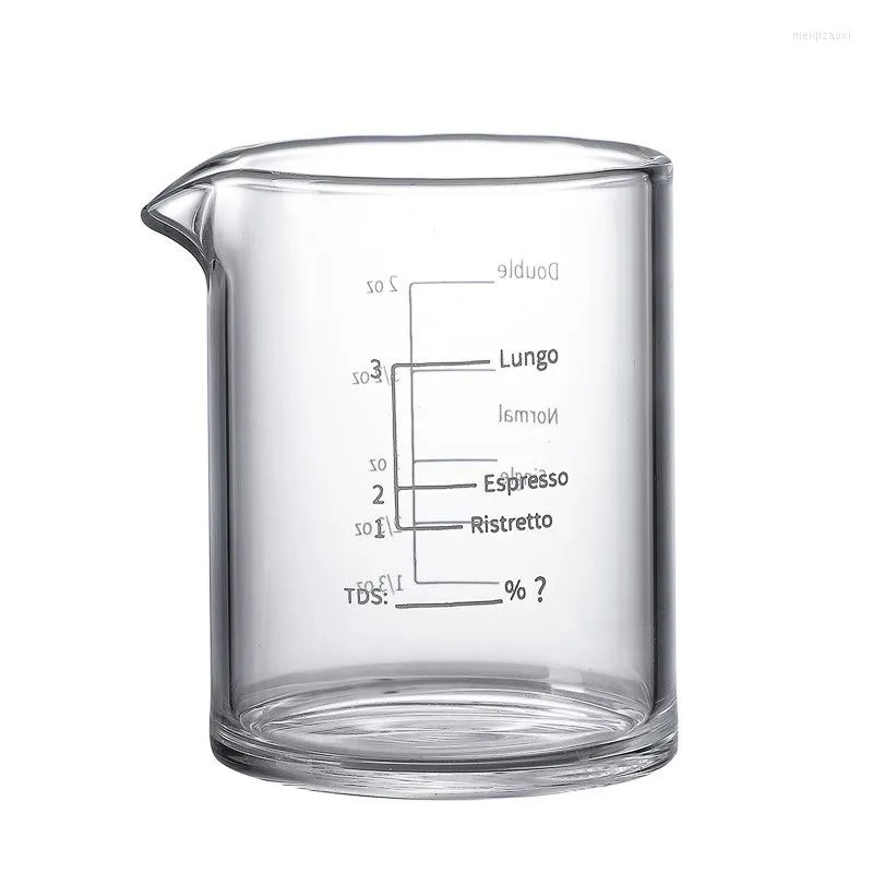 Wine Glasses 100ml Glass Coffee Milk Cup Measuring With V-Shaped Outlet Cold And Heat Resistant Drinkware Scale