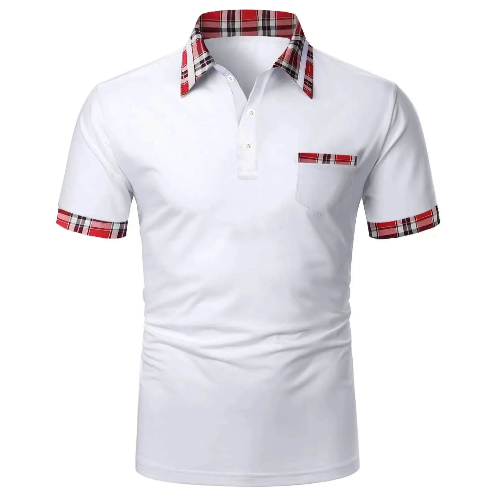 T-shirts pour hommes Été Casual Homme Polo à manches courtes Revers Chemise de mode minimaliste Hommes Vêtements Bureau Top 230419