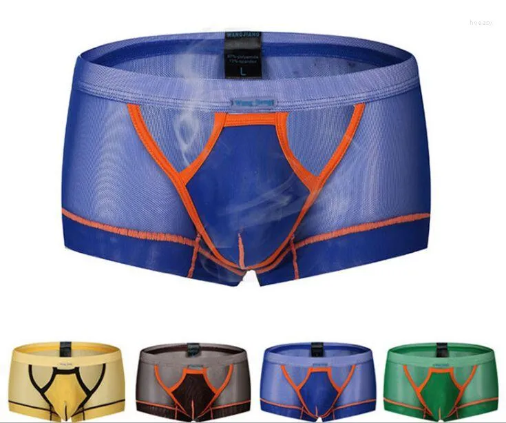 Underpants Men's Underwear Male Sexy Multicolor Super Soft Breathable 3 D U Convex Boxers Shorts Man Trunks 2 Pcs / Lot