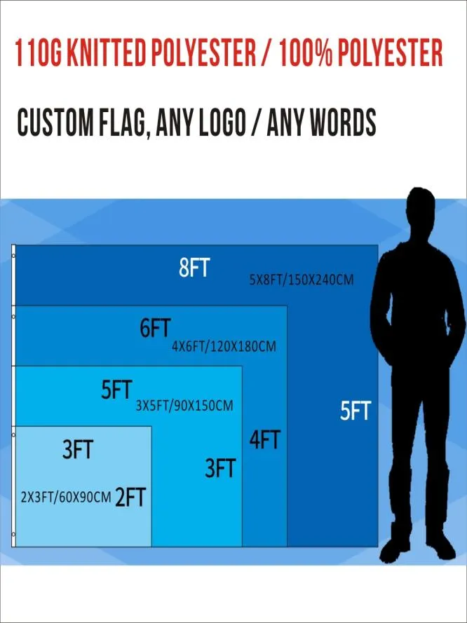 Impressão digital personalizada 2x3 pés 3x5 pés 4x6 pés 5x8 pés bandeira Qualquer logotipo que você quiser 75D Poliéster Desfile de esportes ao ar livre Decoração de casa Bandeira4072289