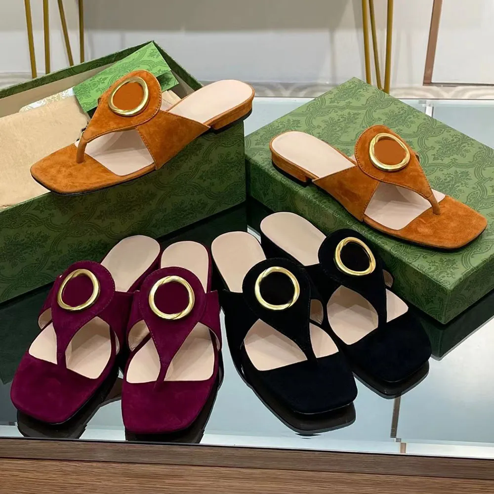 Designer tofflor kvinnor flip flops sommar cirkulär sammanlåsande klipp tå sandaler mode utanför turism komfort strand flip flops