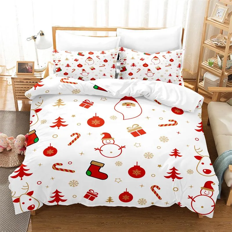 寝具セットクリスマスツリーセットアニマルテーマ布団カバーファッション子供用寝室漫画
