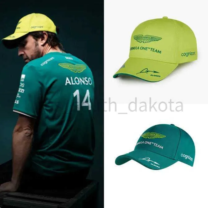 Bollmössor 2023 Boll Caps Aston Martin Alonso Cap Formula One Tillbehör HAT OCH KVINNER GRÖN FAN SUPORTERS