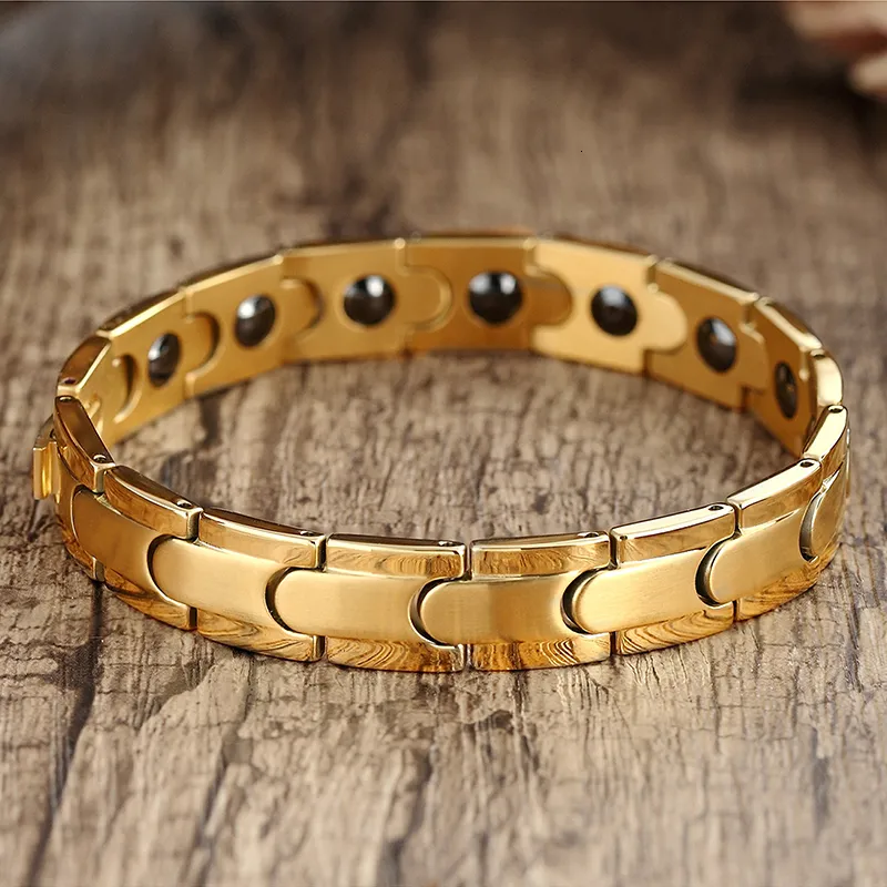 Bracelet classique magnétique hématite cuivre bracelet hommes santé bracelets avec crochet boucle fermoir thérapie bracelets femmes soins de santé bijoux 230419