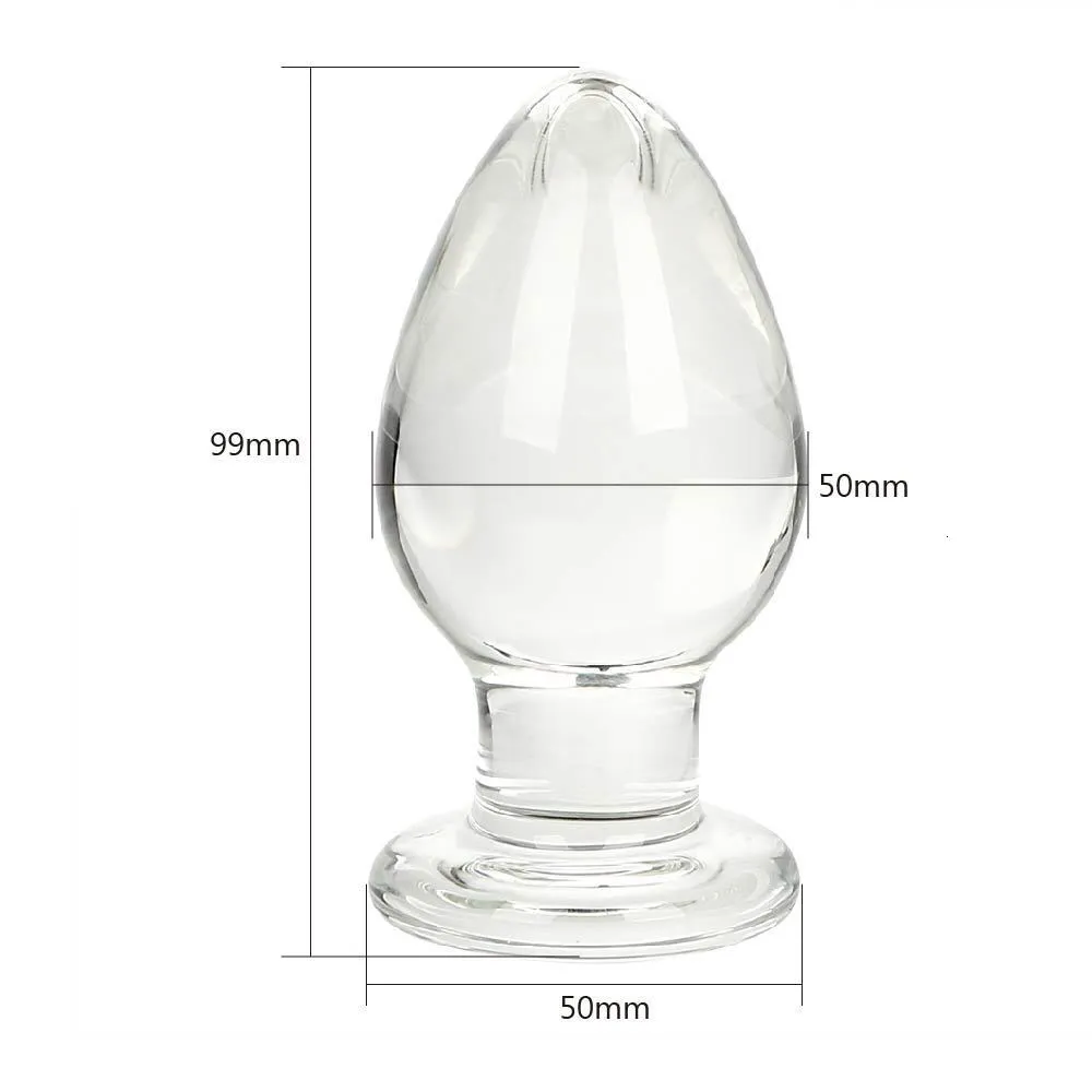 Analleksaker 20 mm 50 mm Big Butt Plug Dilator för kvinnor l Expander Glas Dildos Kvinna Onanist Kön Män 1_voghion.com