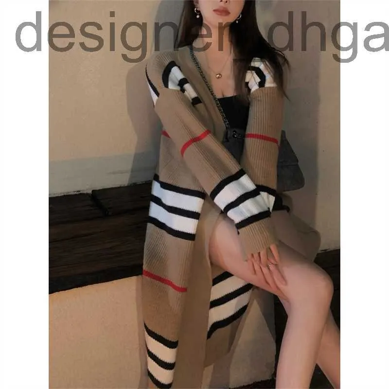Casual Dresses Designer long dress Womens autumn sweater casual clothing girl warm Long sleeve dreses Knitted women knit Plaid printing Size S-L Z1KG