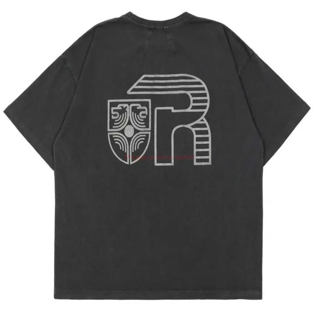 Vêtements T-shirts Tshirt H8009 # Rhude Bank Slogan T-shirt à manches courtes en coton Streetwear Tops Casual Sportswear Rock Hip hop à vendre