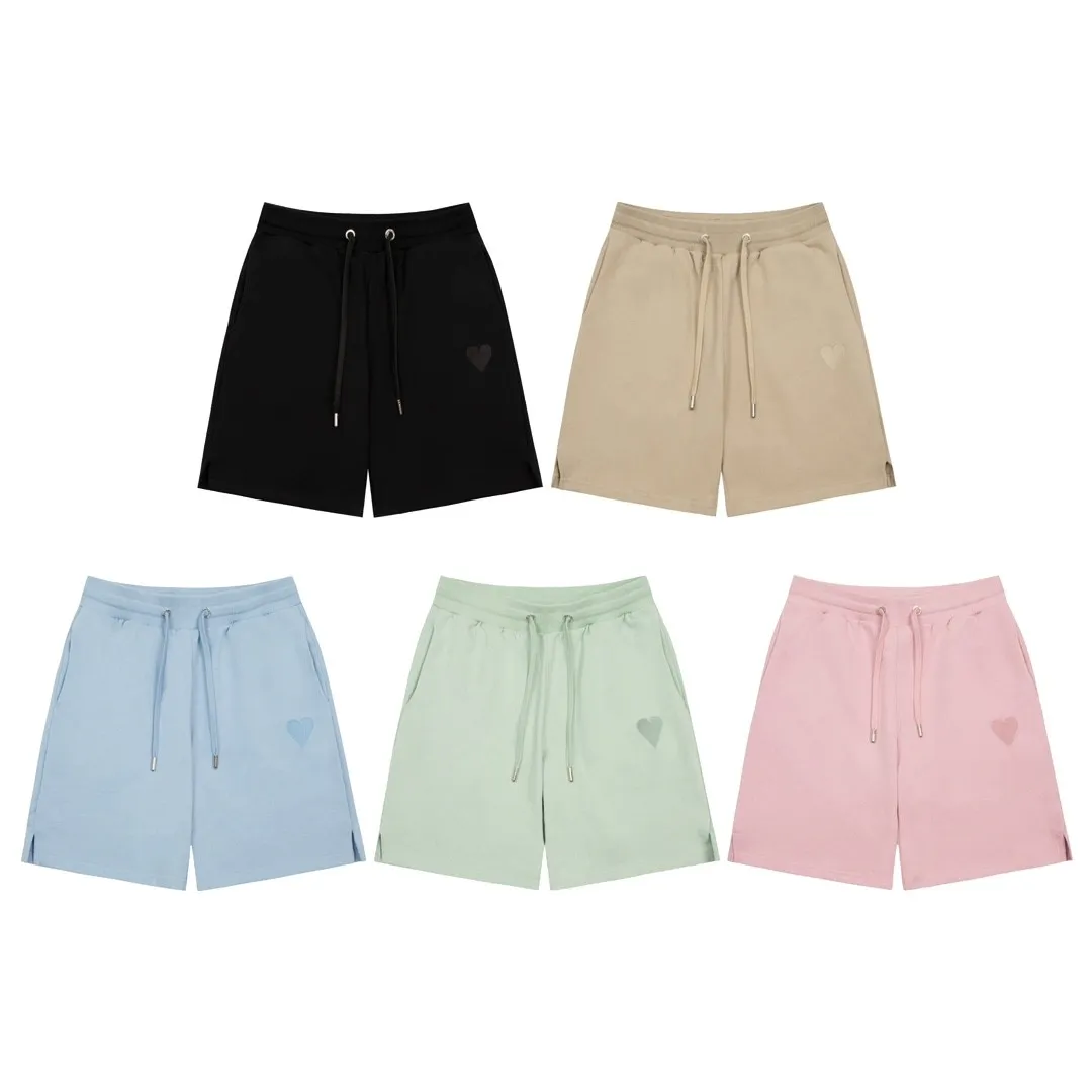 Designer Men's Shorts Summer Fashion Brand Macaroon Peach Heart Brodered Loose Casual Sports Men's and Women's Shorts