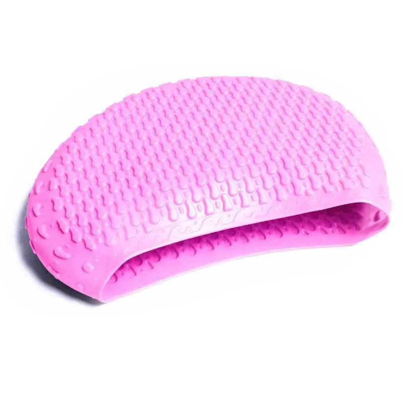 Toucas de natação para adultos, adequadas para homens, mulheres, cabelos longos, cor sólida, à prova d'água, protetores de ouvido para piscina, touca de mergulho de silicone grande P230531