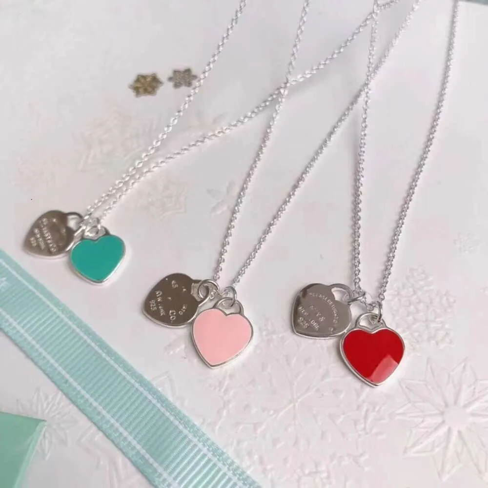 tiffanyany ketting T Double Love Roze ketting V Goud Elektrisch 1.0 S259 Zilver Originele goederen