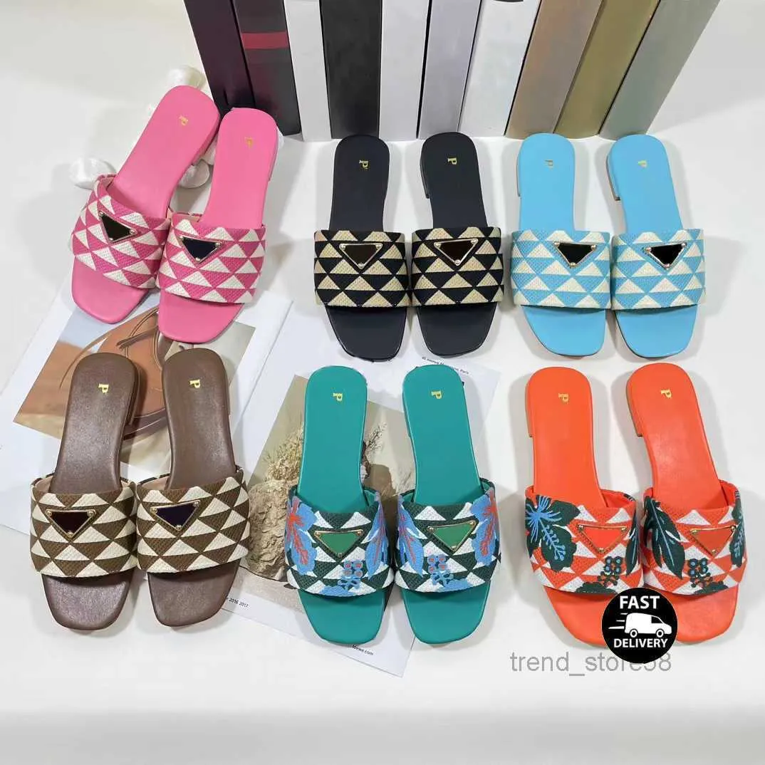 Italia Diseñador zapatilla Mujer Plana milano Sandalias Diapositivas Mule Zapato Marcas de lujo Zapatos Mujer Damas Verano Chanclas Zapatillas Moda Miller 6 color
