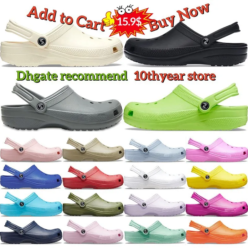 Croc CLOG Designer Sandaler Slipare glider spänne klassisk herr trippel svart vit röd khaki bule rosa vattentäta skor sjuksköterska sjukhus kvinnor