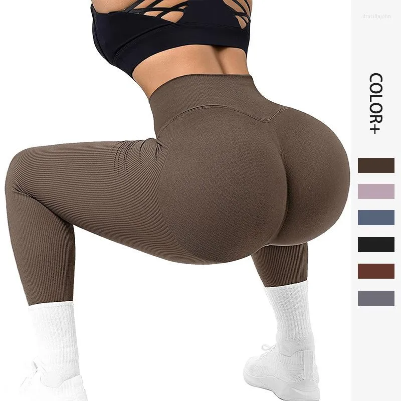 Women's Leggings RosEvans Solid Yoga Women Breathable Slim Fit Push Up Booty Lifting Workout Running Sexy Outfit Tight Trouses Fashion