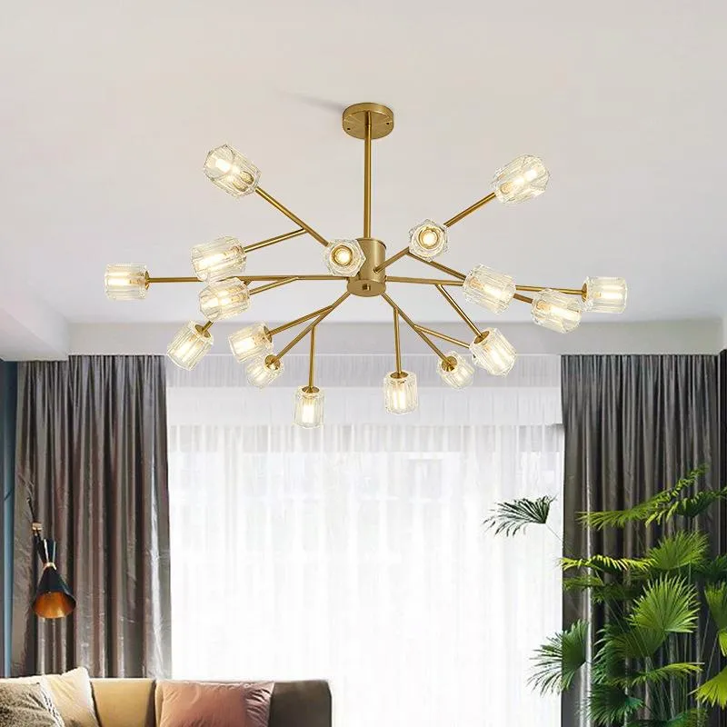 Kolye lambaları Modern oturma odası lambası Nordic Led Chandelier Minimalist Atmosfer Restoran Işık Lüks Moleküler Yatak Odası Lappendent