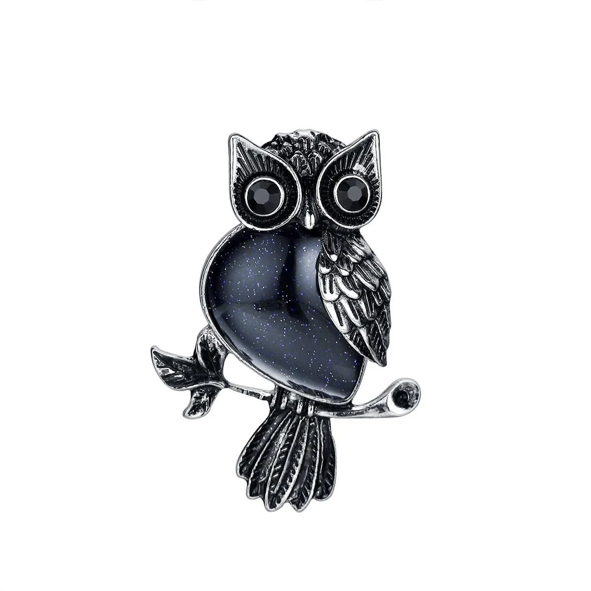 Pendant Necklaces Qimoshi Natural Stone Owl Men And Women Fashion Cure Halloween Energy Necklace Gift Drop Delivery Jewelry Pendants Dhf5D