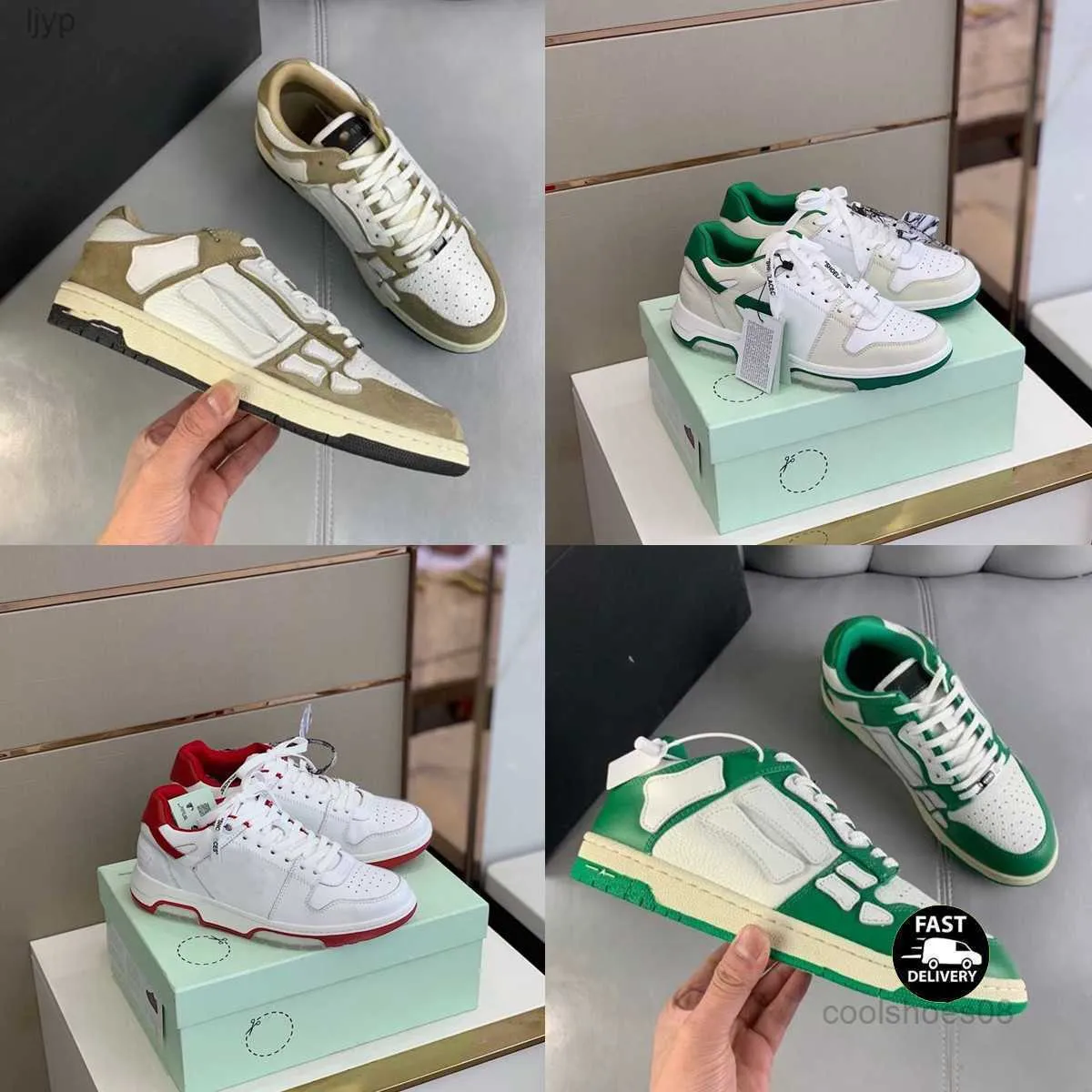 Fashion Men's Designer Casual Shoes Off l White Leather Retro Sneakers Ow 80s Running Ladies Shoe 35-45