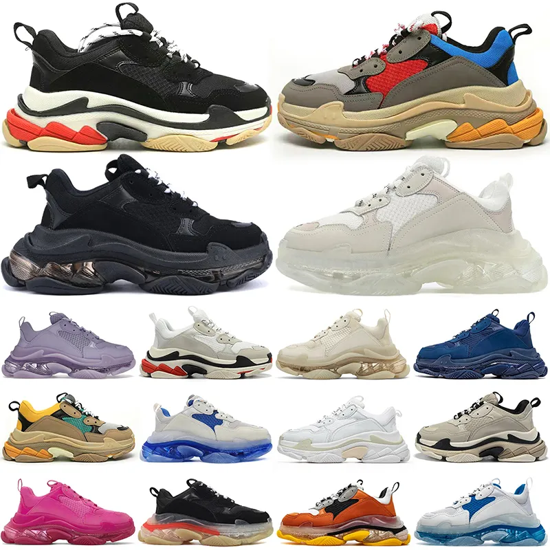 Balenciaga triple s الثلاثي s مصمم أحذية رياضية عارضة أحذية الرجال النساء منصة واضحة وحيد المدربين العدائين في الهواء الطلق