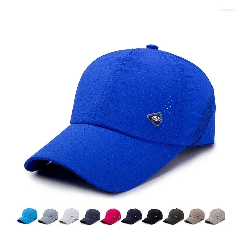 Ballkappen Sommer Perforierte Atmungsaktive Schnell Trocknende Netzkappe Für Männer Frauen Outdoor Sonnenblende Mesh Baseball Reise Hut Unisex