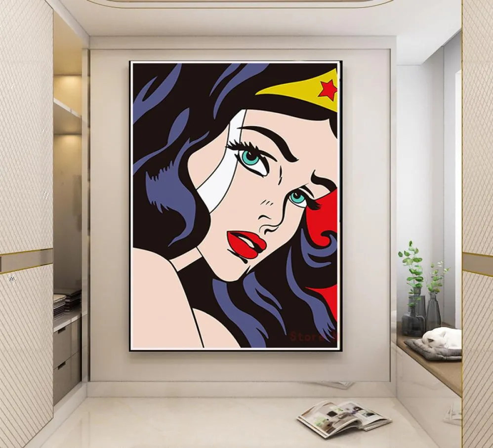 Pop Art Roy Lichtenstein Kunstwerk Poster Leinwand Kunst Gemälde abstrakte Wandkunst Bilder für Wohnzimmer Flur Wand Home Decor7592338