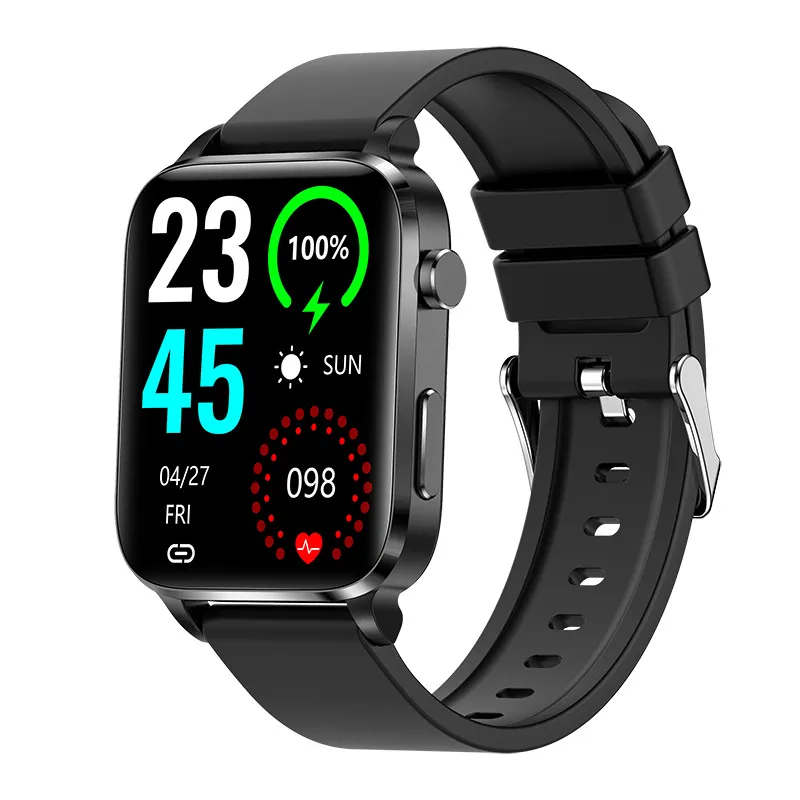 F100 Smart Watch Laserondersteunde behandeling Drie hoge lichaamstemperatuur Hartslag Ademhalingsfrequentie Multisportmodus