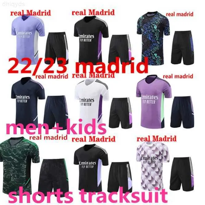 2023 Madrids Tracksuit Soccer 2022 Jerseys Benzema Training Suit Män och barn Modric Valverde Football Madrides Chandal Futbol Survetement Shorts Slee 41A6