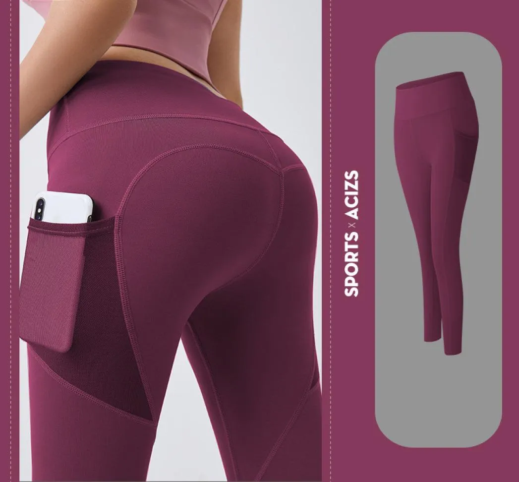 Yoga Pants Workout Wear för kvinnor Fitness Forming Outfit Running Tights Stretch High midje Belly Hips Lift Leggings6228892