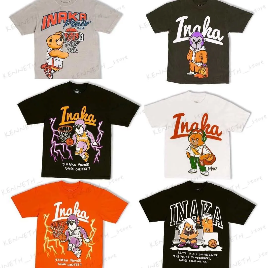 Men's T-Shirts Inaka Power Shirt Women High Quality Cotton 240g TEE IP Shirt DTG Printing Shirt US Size Shirt T230419